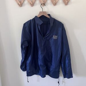 Vintage USA Olympics Windbreaker Jacket Sz Extra Large (XL) Blue Mesh Lining